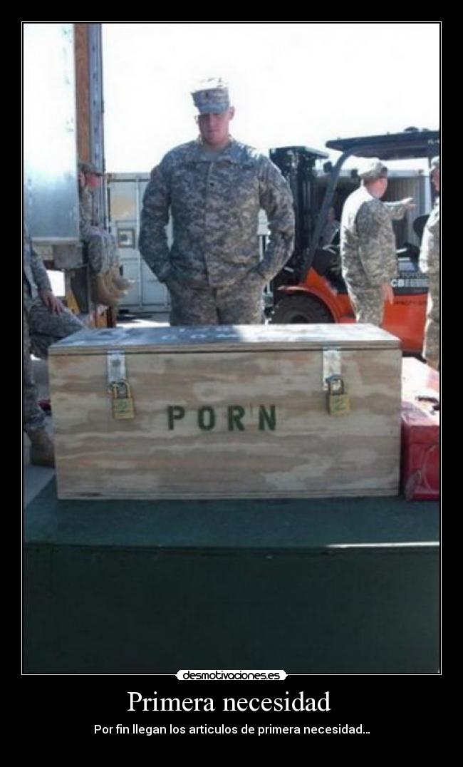 Primera necesidad - Por fin llegan los articulos de primera necesidad…