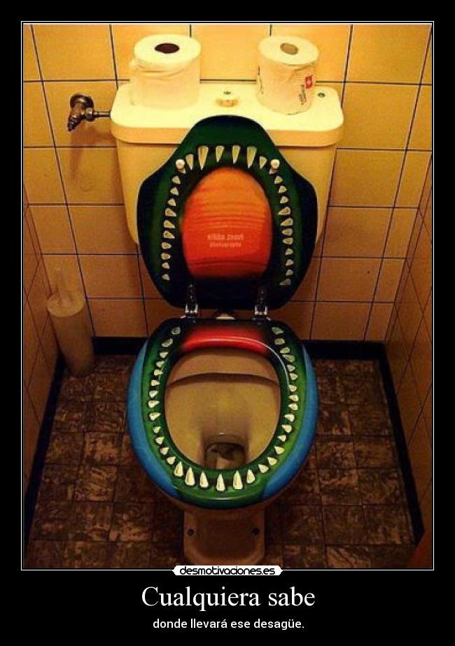 Cualquiera sabe - donde llevará ese desagüe.