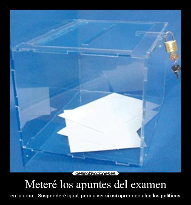 Meteré los apuntes del examen -