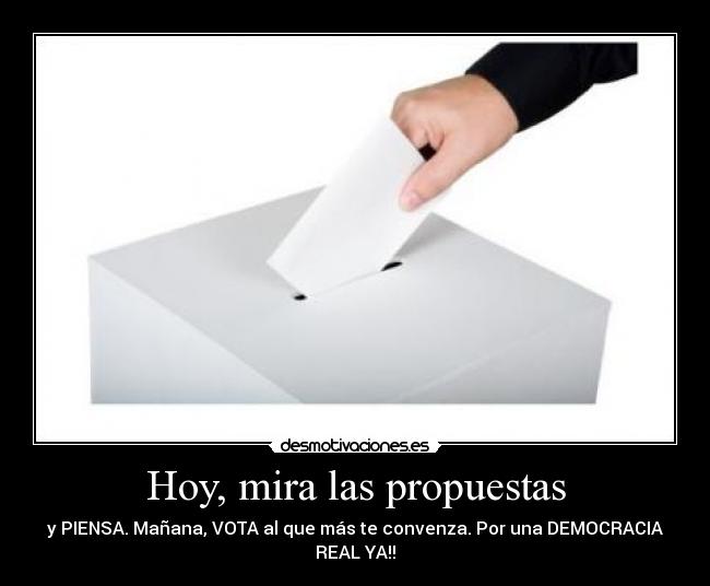 Hoy, mira las propuestas -