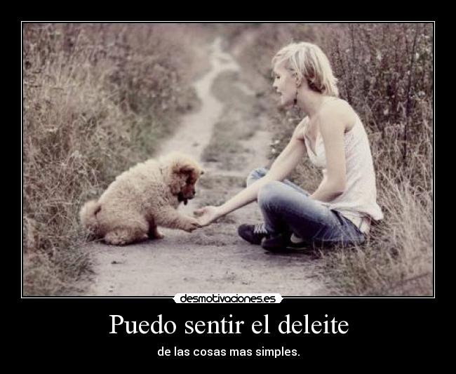Puedo sentir el deleite - 