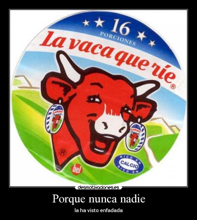 Porque nunca nadie - la ha visto enfadada