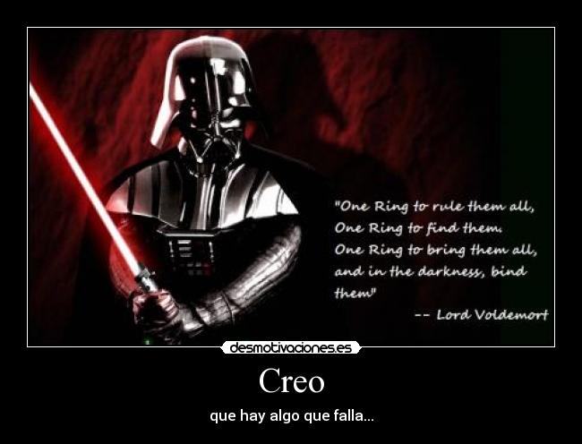 carteles darth vader lord voldemort sauron fail desmotivaciones