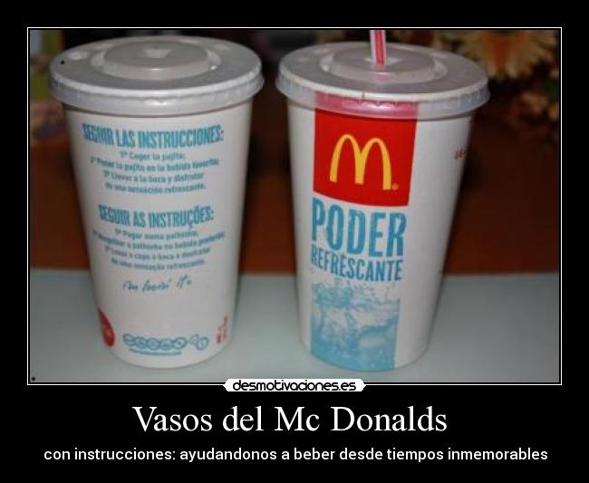 Vasos del Mc Donalds -