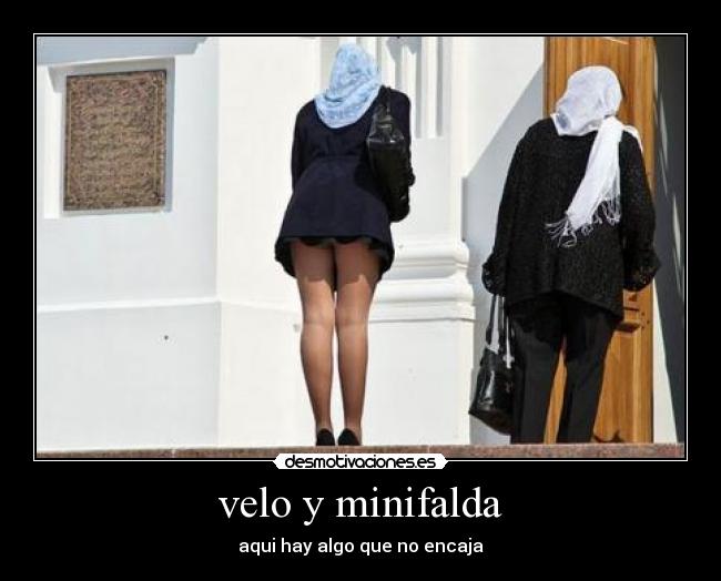 velo y minifalda - aqui hay algo que no encaja
