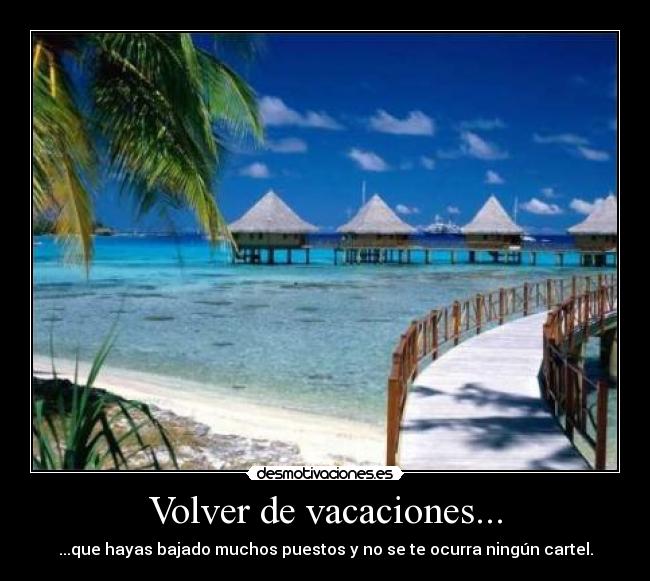 Volver de vacaciones... - 