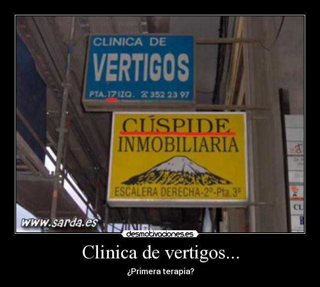 Clinica de vertigos... - ¿Primera terapia?