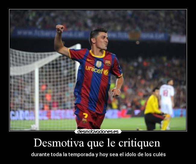 Desmotiva que le critiquen  - durante toda la temporada y hoy sea el idolo de los culés