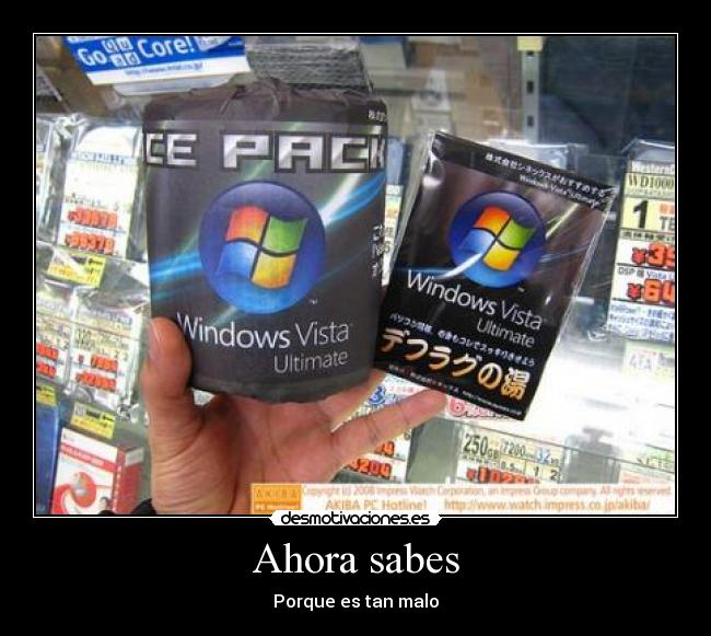 carteles windows vista desmotivaciones