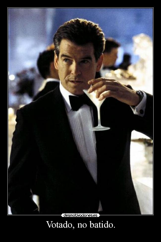 Votado, no batido. -