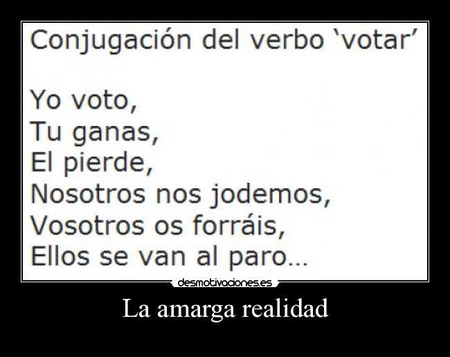 La amarga realidad -