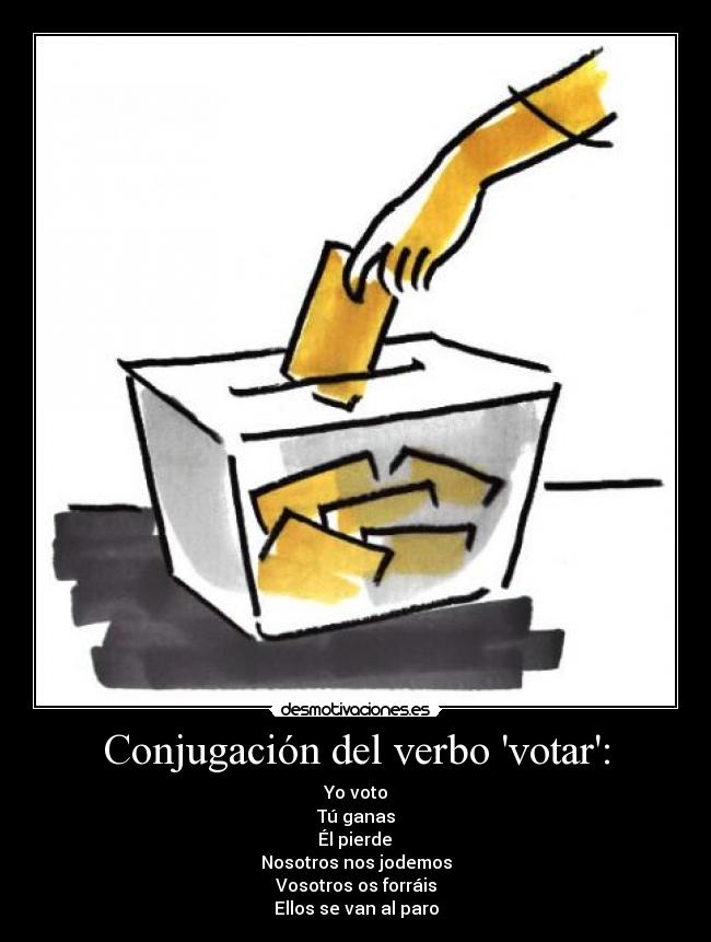 Conjugación del verbo votar: - 