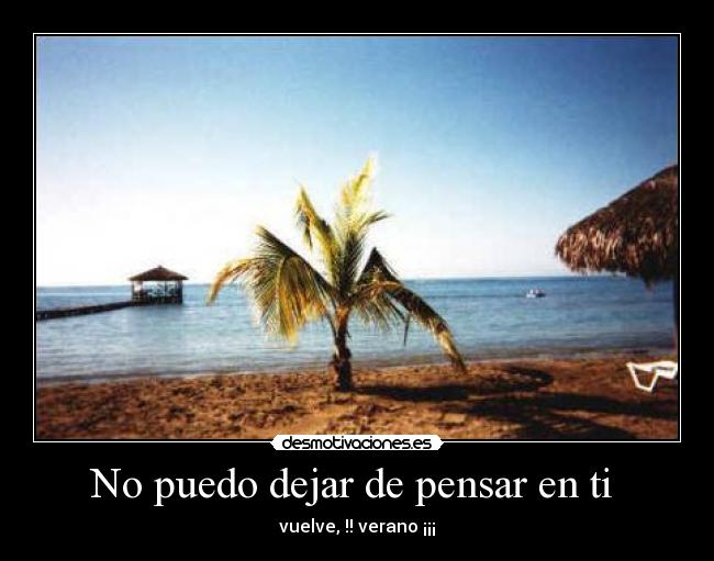 No puedo dejar de pensar en ti - vuelve, !! verano ¡¡¡