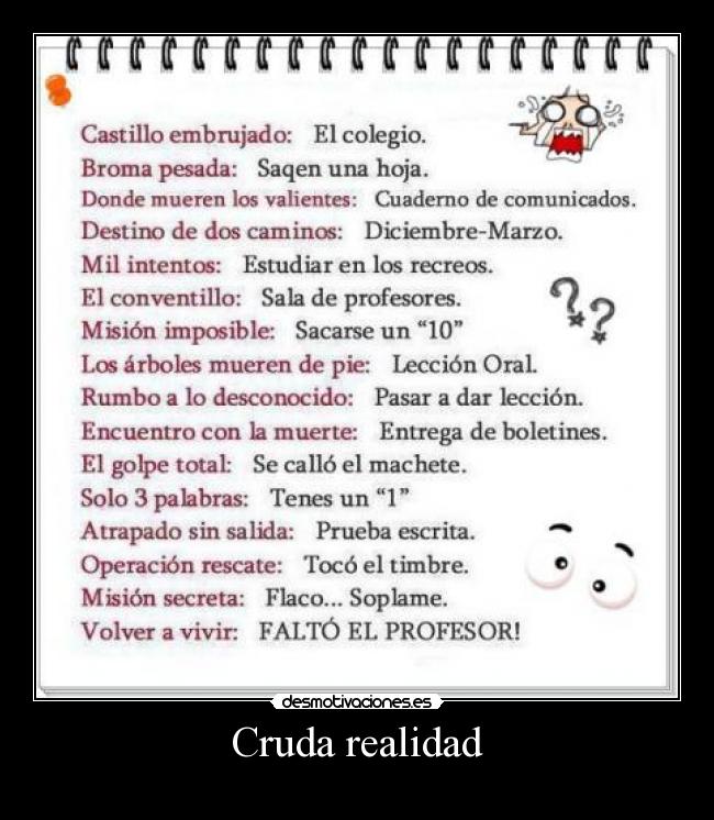 Cruda realidad - 