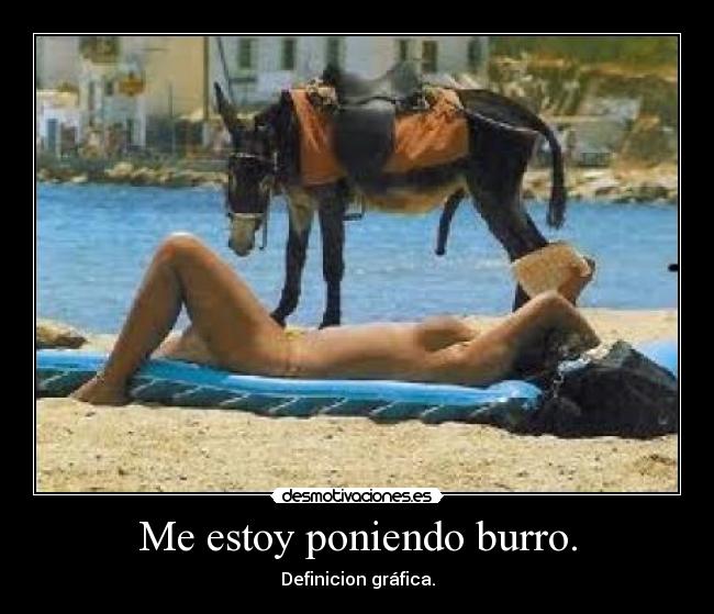Me estoy poniendo burro. - Definicion gráfica.