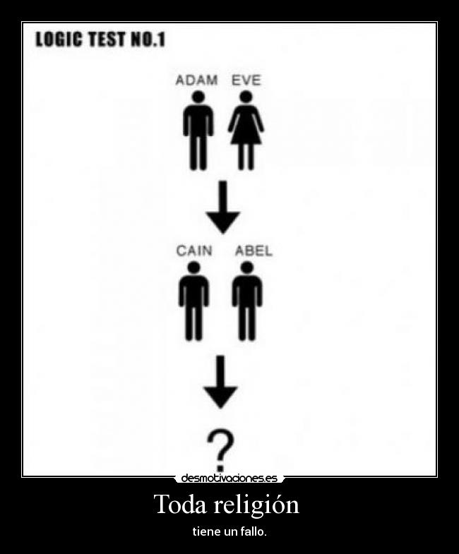 Toda religión - tiene un fallo.