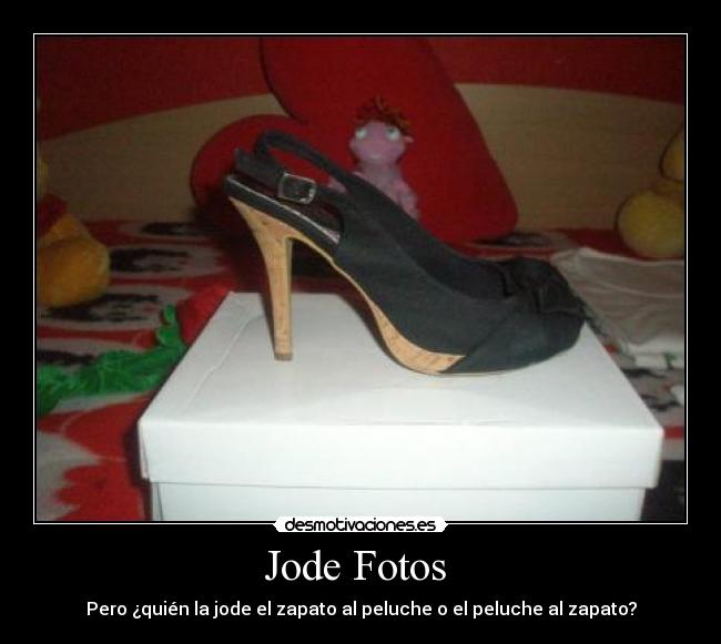 Jode Fotos  - Pero ¿quién la jode el zapato al peluche o el peluche al zapato?