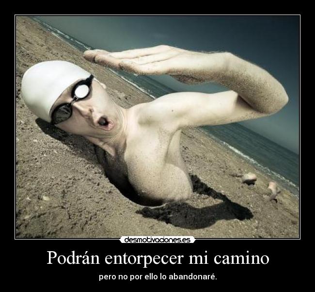 carteles camino playa zorra implakable desmotivaciones