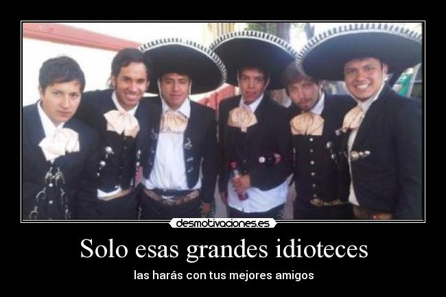 Solo esas grandes idioteces -