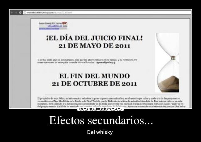 Efectos secundarios... - Del whisky