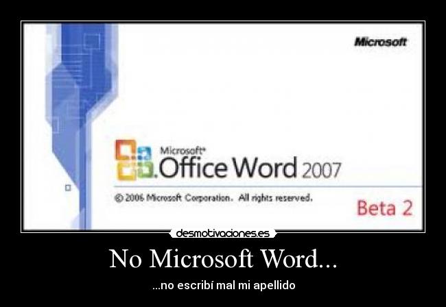 No Microsoft Word... - 