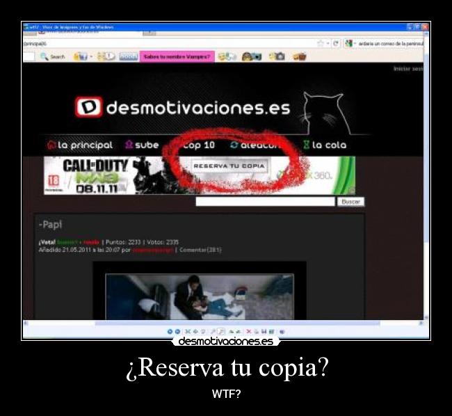 carteles codmw3 mw3 call duty modern warfare tres reserva copia wtf desmotivaciones desmotivaciones
