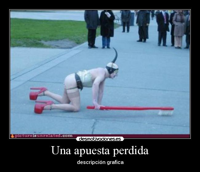 Una apuesta perdida - descripción grafica