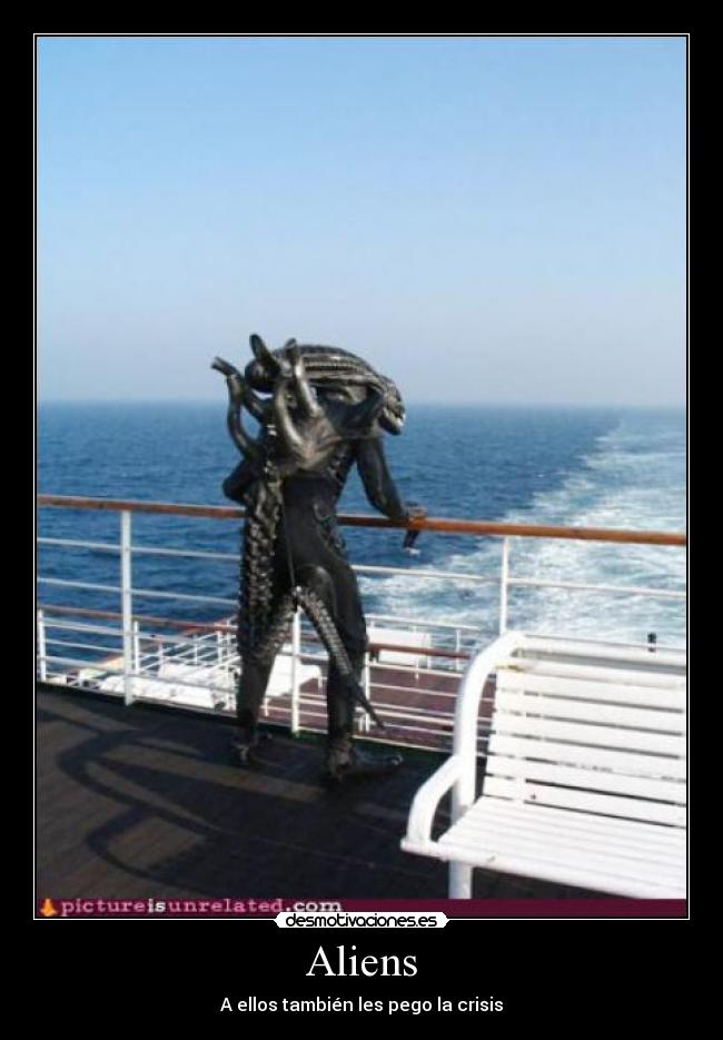 carteles alien barco crisis desmotivaciones