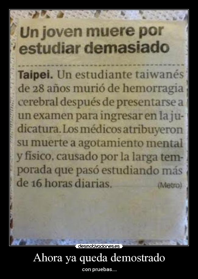 Ahora ya queda demostrado - 