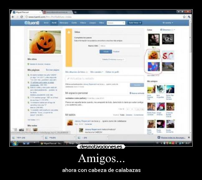 Amigos... - ahora con cabeza de calabazas