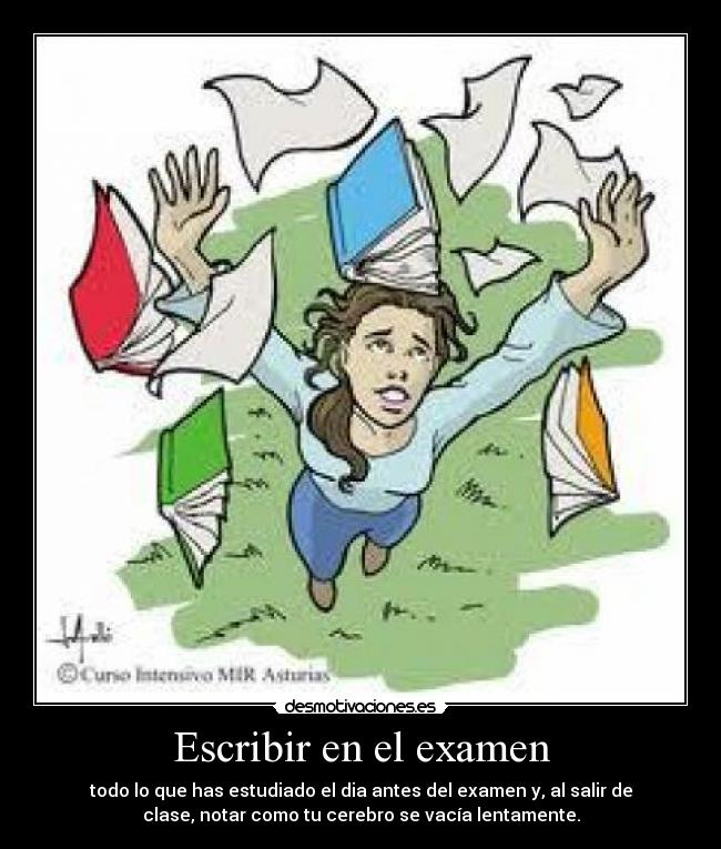 Escribir en el examen - 