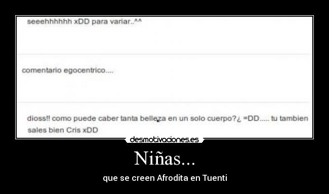 Niñas... - que se creen Afrodita en Tuenti