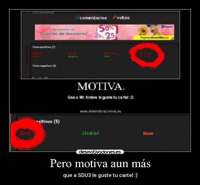 Pero motiva aun más - que a SDU3 le guste tu cartel :)