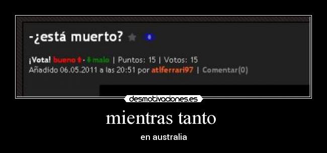 mientras tanto - en australia