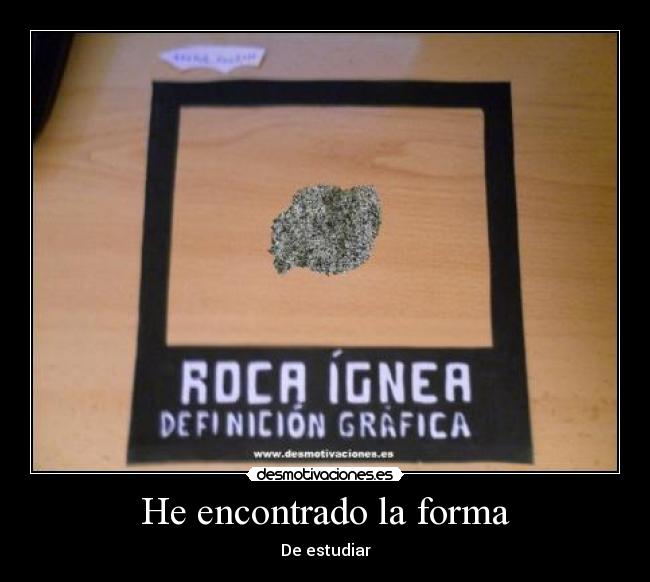 He encontrado la forma - 