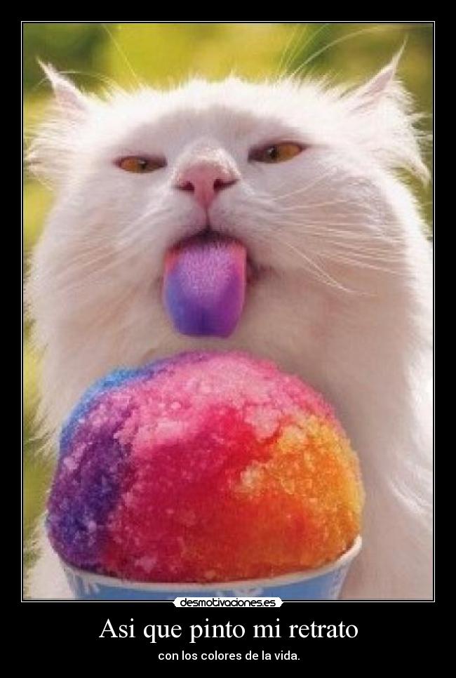 Asi que pinto mi retrato - con los colores de la vida.