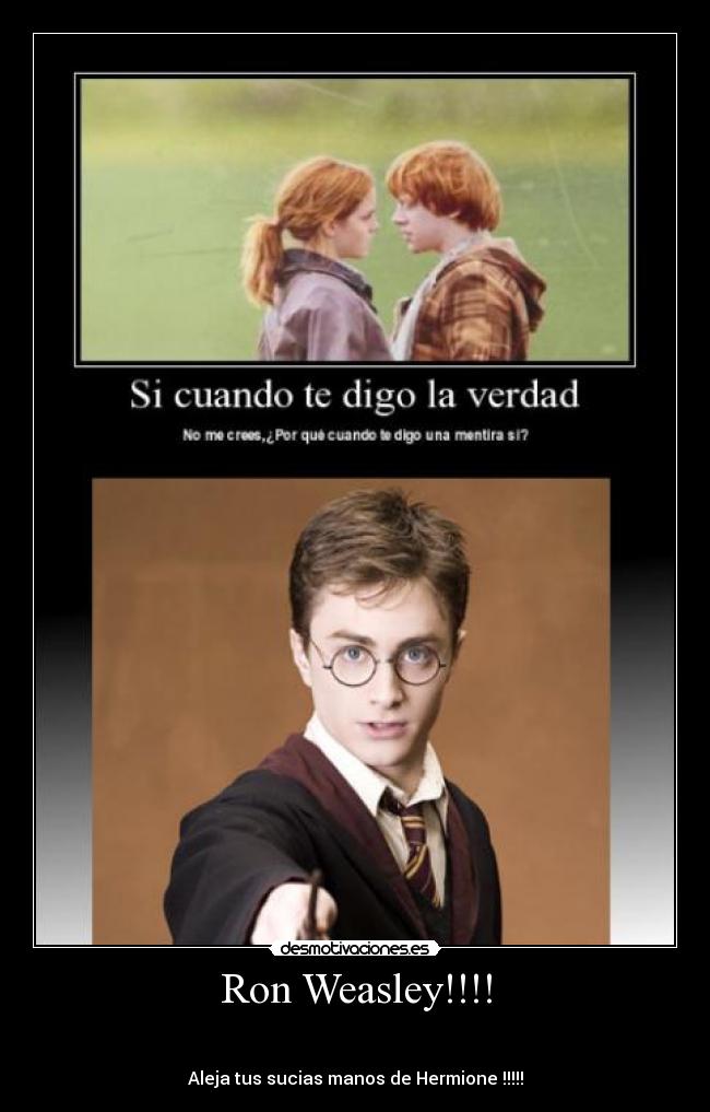 Ron Weasley!!!! -
Aleja tus sucias manos de Hermione !!!!!