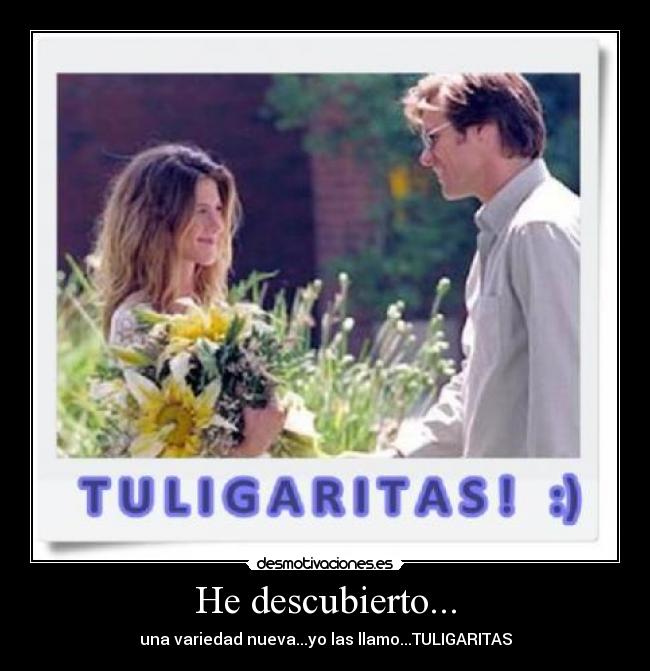 He descubierto... - una variedad nueva...yo las llamo...TULIGARITAS