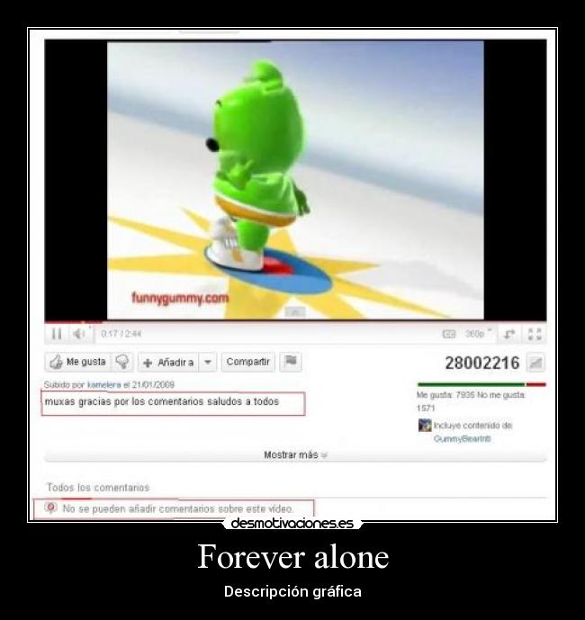 Forever alone - Descripción gráfica