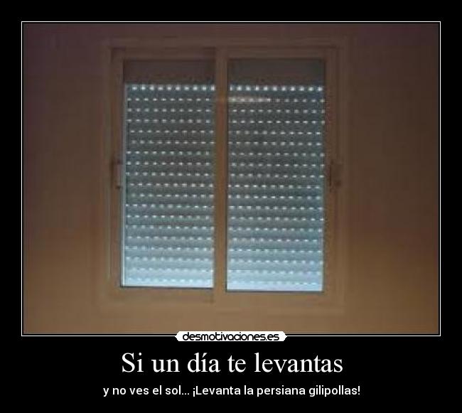 Si un día te levantas -