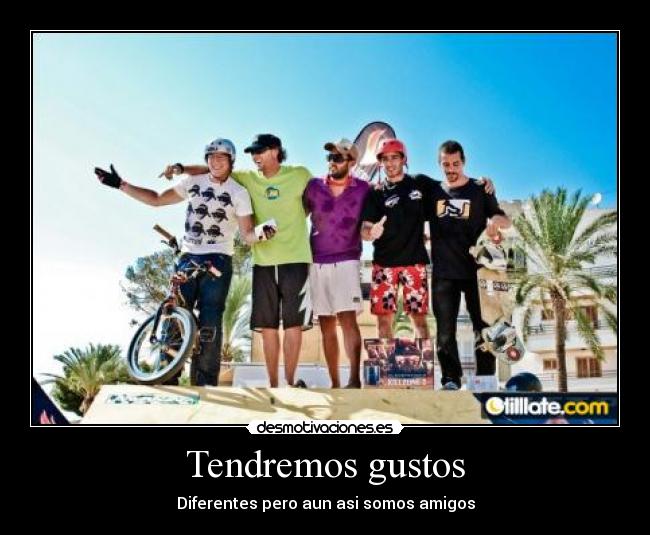 Tendremos gustos - Diferentes pero aun asi somos amigos