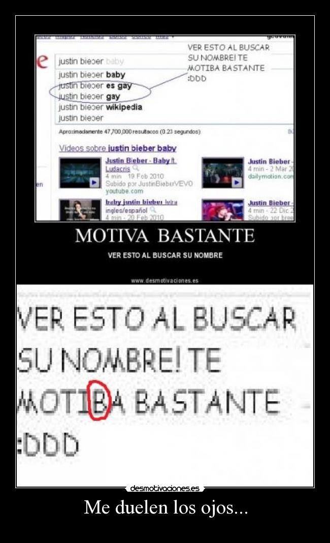 Me duelen los ojos... -