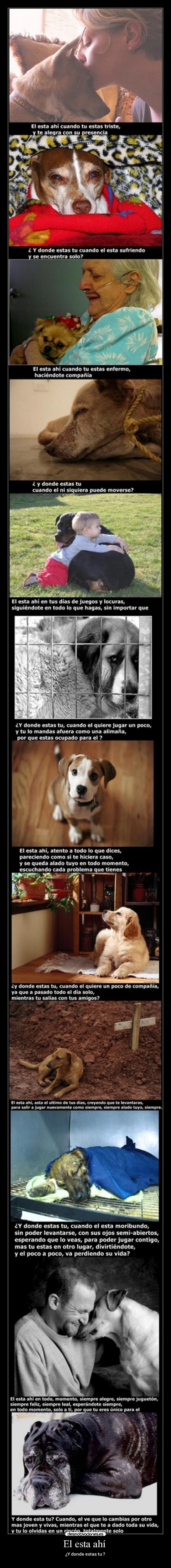 El esta ahí  - ¿Y donde estas tu ? 
