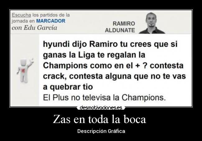 carteles marca real madrid merengon ramiro adunate plus champions barca desmotivaciones