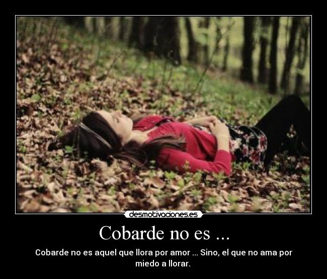 Cobarde no es ... -