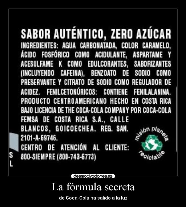 La fórmula secreta - de Coca-Cola ha salido a la luz