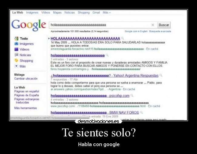 Te sientes solo? - Habla con google