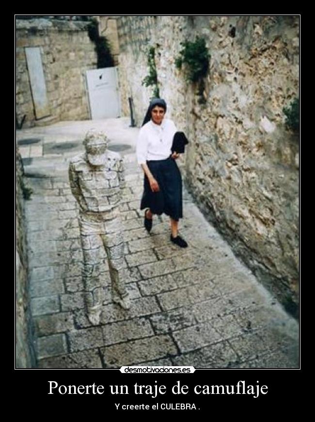 Ponerte un traje de camuflaje - 