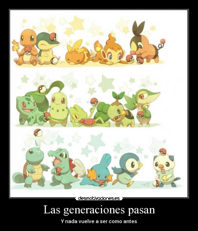 Las generaciones pasan -