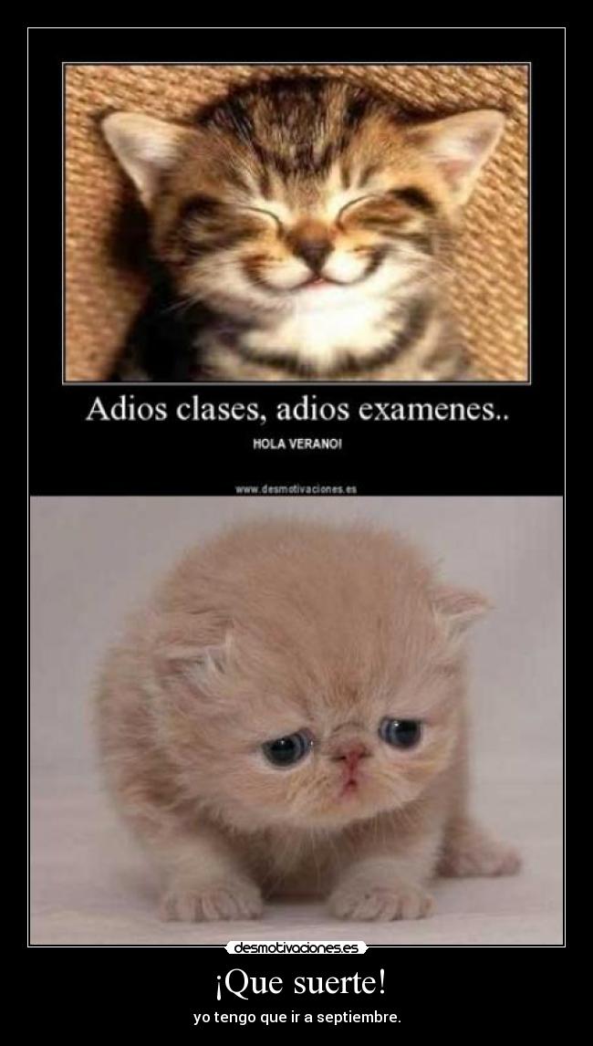 ¡Que suerte! - yo tengo que ir a septiembre.